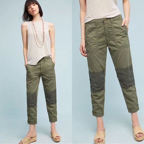 MOTHER The Army Racketeer High-Rise Cropped Jeans - Picture 1 of 11